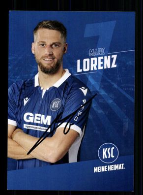 Marc Lorenz Autogrammkarte Karlsruher SC 2021-22 Original Signiert