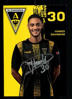 Hamdi Dahmani Autogrammkarte Alemannia Aachen 2021-22 Original Signiert
