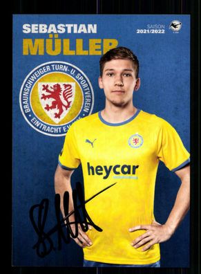 Sebastian Müller Autogrammkarte Eintracht Braunschweig 2021-22 Original Signiert