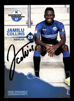 Jamilu Collins Autogrammkarte SC Paderborn 2021-22 Original Signiert