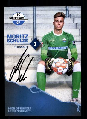Moritz Schulze Autogrammkarte SC Paderborn 2021-22 Original Signiert