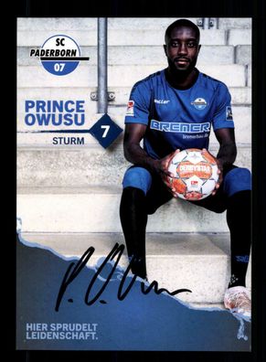 Prince Owusu Autogrammkarte SC Paderborn 2021-22 Original Signiert