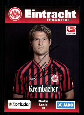 Martin Lanig Autogrammkarte Eintracht Frankfurt 2012-13 Original Signiert