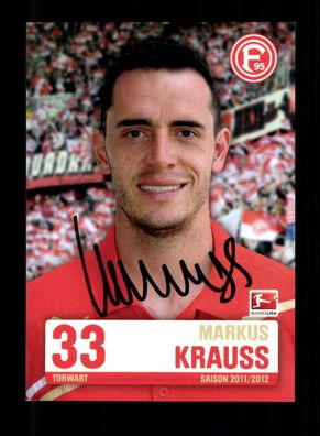 Markus Krauss Autogrammkarte Fortuna Düsseldorf 2011-12 Original Signiert