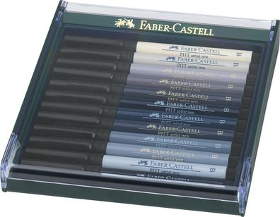 Faber-Castell Tuschestift Pitt Artist Pen B 12x grau 267423