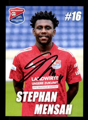 Stephan Mensah Autogrammkarte SpVgg Unterhaching 2021-22 Original Signiert