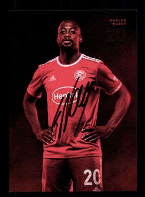 Khaleo Narey Autogrammkarte Fortuna Düsseldorf 2021-22 Original Signiert