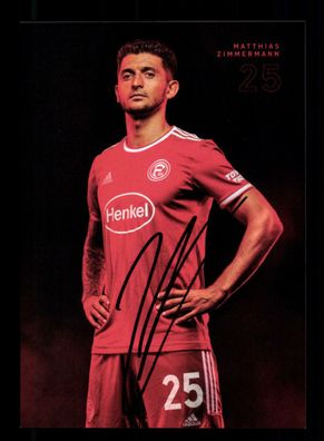 Matthias Zimmermann Autogrammkarte Fortuna Düsseldorf 2021-22 Original Signiert