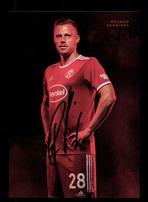Rouwen Hennigs Autogrammkarte Fortuna Düsseldorf 2021-22 Original Signiert
