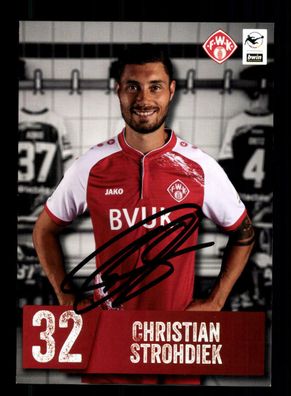 Christian Strohdiek Autogrammkarte Würzburger Kickers 2021-22 Original Signiert