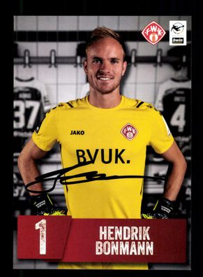 Hendrik Bonmann Autogrammkarte Würzburger Kickers 2021-22 Original Signiert