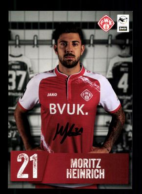 Moritz Heinrich Autogrammkarte Würzburger Kickers 2021-22 Original Signiert