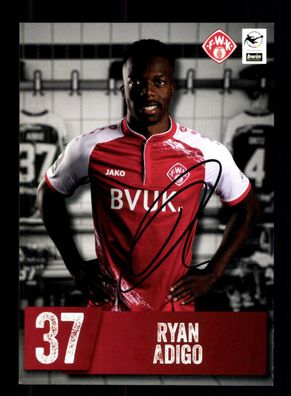 Ryan Adigo Autogrammkarte Würzburger Kickers 2021-22 Original Signiert