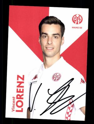 Vincent Lorenz Autogrammkarte FSV Mainz 05 2021-22 Original Signiert