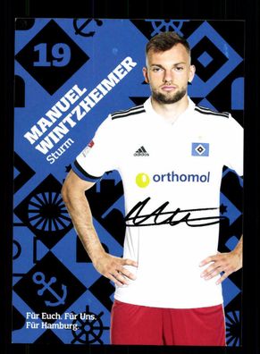 Manuel Wintzheimer Autogrammkarte Hamburger SV 2021-22 Druck Unterschrift