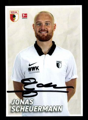 Jonas Scheuermann Autogrammkarte FC Augsburg 2021-22 Original Signiert
