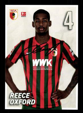 Reece Oxford Autogrammkarte FC Augsburg 2021-22 Original Signiert