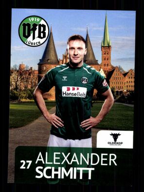 Alexander Schmitt Autogrammkarte VFB Lübeck 2021-22 Original Signiert