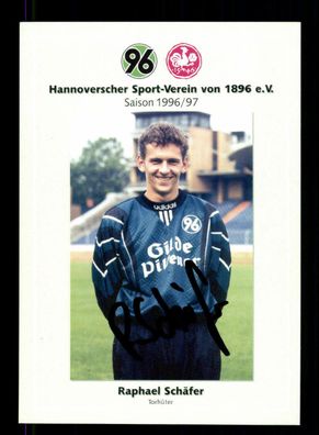 Raphael Schäfer Autogrammkarte Hannover 96 1996-97 Original Signiert