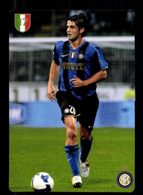 Cristian Chivu Autogrammkarte Inter Mailand 2008-09 Druck Unterschrift