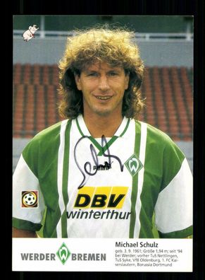 Michael Schulz Autogrammkarte Werder Bremen 1996-97 Original Signiert