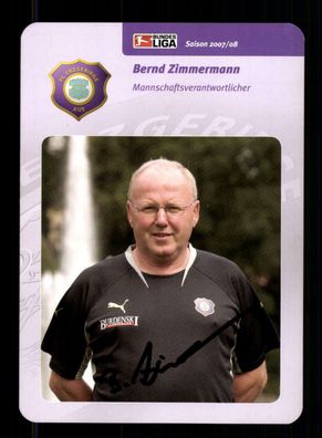 Bernd Zimmermann Autogrammkarte Erzgebirge Aue 2007-08 Original Signiert