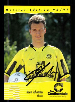 Rene Schneider Autogrammkarte Borussia Dortmund 1996-97 Original Signiert