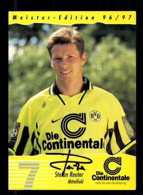 Stefan Reuter Autogrammkarte Borussia Dortmund 1996-97 Original Signiert