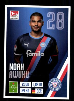 Noah Awuku Autogrammkarte Holstein Kiel 2021-22 Original Signiert
