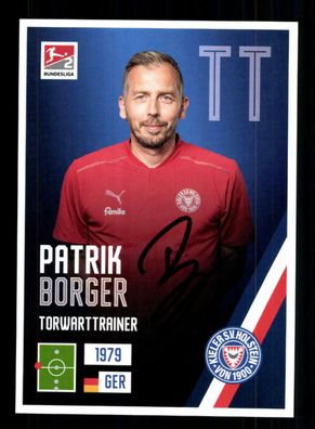 Patrik Borger Autogrammkarte Holstein Kiel 2021-22 Original Signiert