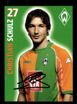 Christian Schulz Autogrammkarte Werder Bremen 2005-06 Original Signiert