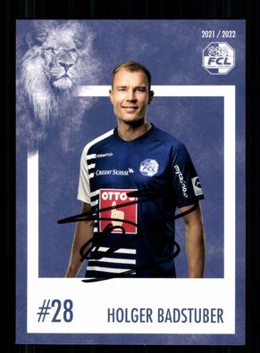 Holger Badstuber Autogrammkarte FC Luzern 2021-22 Original Signiert