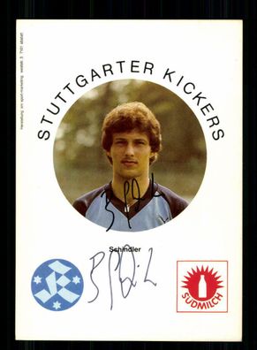 Bernd Schindler Autogrammkarte Stuttgarter Kickers 1983-84 Original Signiert