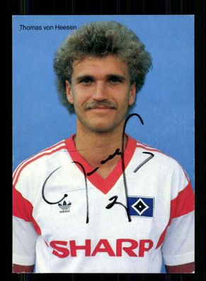 Thomas von Heesen Autogrammkarte Hamburger SV 1987-88 Original Signiert