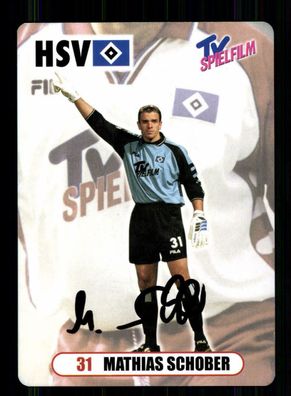 Mathias Schober Autogrammkarte Hamburger SV 2000-01 Original Signiert
