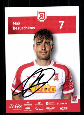 Max Besuschkow Autogrammkarte Jahn Regensburg 2021-22 Original Signiert