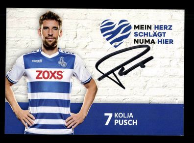Kolja Pusch Autogrammkarte MSV Duisburg 2021-22 Original Signiert