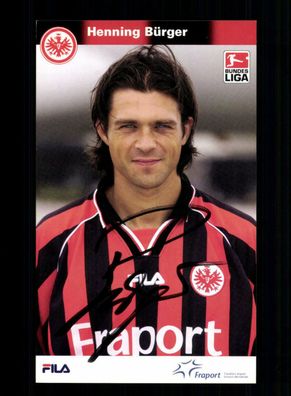 Henning Bürger Autogrammkarte Eintracht Frankfurt 2002-03 Original Signiert