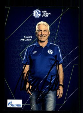 Klaus Fischer Autogrammkarte FC Schalke 04 2020-21 Original Signiert
