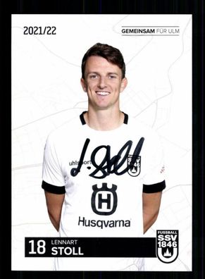 Lennart Stoll Autogrammkarte SSV Ulm 2021-22 Original Signiert