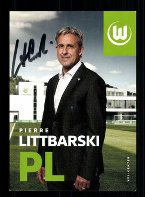Pierre Littbarski Autogrammkarte VFL Wolfsburg 2018-19 Original Signiert