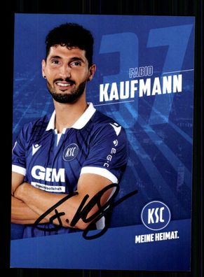 Fabio Kaufmann Autogrammkarte Karlsruher SC 2021-22 Original Signiert