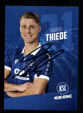 Marco Thiede Autogrammkarte Karlsruher SC 2021-22 Original Signiert