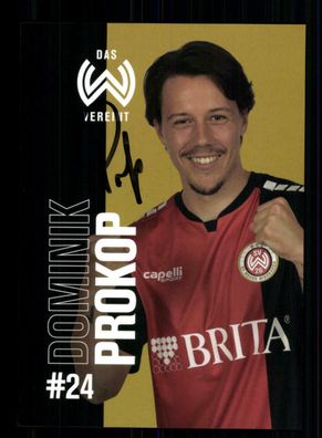 Dominik Prokop Autogrammkarte SV Wehen Wiesbaden 2021-22 Original Signiert