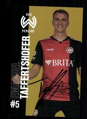 Emanuel Taffertshofofer Autogrammkarte SV Wehen Wiesbaden 2021-22 Original Sign