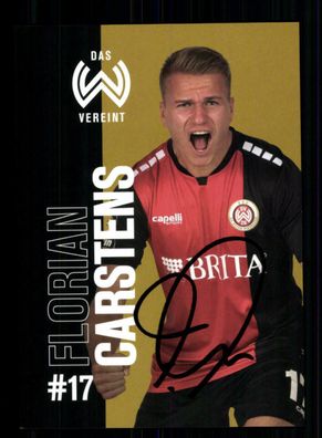 Florian Carstens Autogrammkarte SV Wehen Wiesbaden 2021-22 Original Signiert