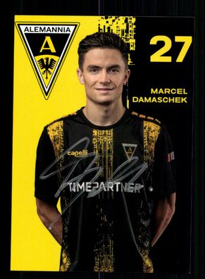 Marcel Damaschek Autogrammkarte Alemannia Aachen 2021-22 Original Signiert