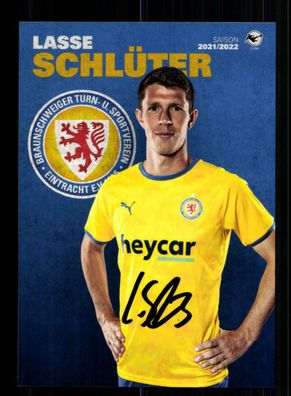 Lasse Schlüter Autogrammkarte Eintracht Braunschweig 2021-22 Original Signier