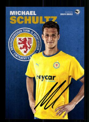 Michael Schultz Autogrammkarte Eintracht Braunschweig 2021-22 Original Signiert