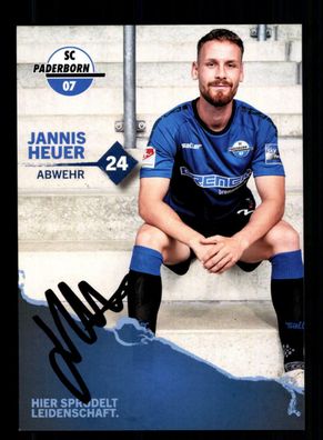 Jannis Heuer Autogrammkarte SC Paderborn 2021-22 Original Signiert